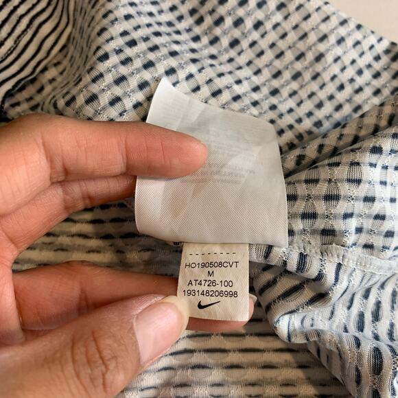 Nike Tank Top Womens M Medium White Black Dri Fit Court Printed Running Athletic - Picture 10 of 12